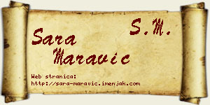 Sara Maravić vizit kartica